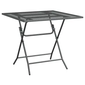 Berkfield Garden Table 80x80x72 cm Expanded Metal Mesh Anthracite