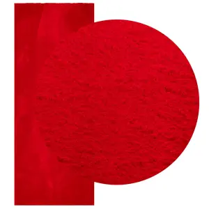 Rug HUARTE Short Pile Soft and Washable Red 80x200 cm