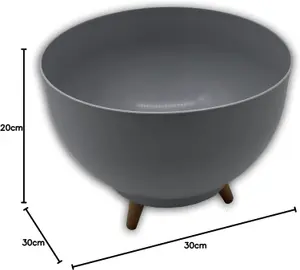 Bowl Planter Plant Pot Legs Oval Flower Modern Decorative Saucer Indoor Outdoor 30cm Platinum with legs