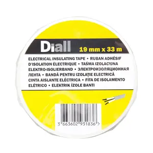 Diall White Electrical Tape (L)33m (W)19mm