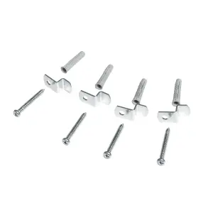 Diall PZ Round Grey Mirror screw (Dia)3.5mm (L)25mm, Pack of 4