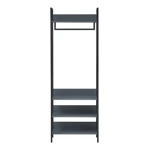 4 Tier Zahra Bedroom Double Open Wardrobe Furniture Storage Cupboard