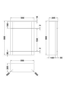 Floor Standing WC Toilet Unit - 550mm - Satin Green