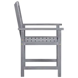 Berkfield Garden Chairs 4 pcs Solid Acacia Wood Grey