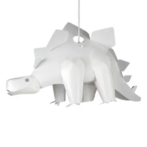 ValueLights Children's White Stegosaurus Dinosaur Jurassic Bedroom Ceiling Pendant Light Shade