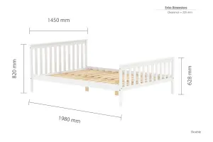 Birlea Oxford Double Bed White