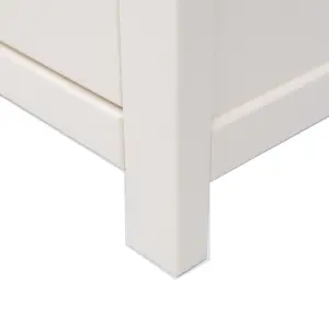 Maggiori Off White 1 Drawer TV Cabinet Chrome Knob