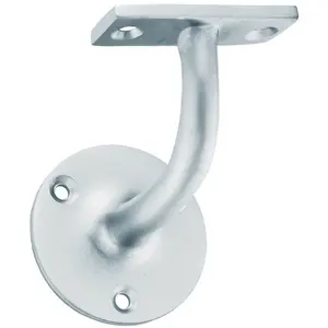 Heavyweight Handrail Bannister Bracket 80mm Projection Satin Chrome