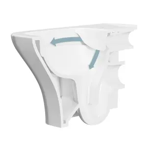 VitrA Koa White Slim Wall hung Square Toilet set with Soft close seat