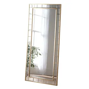 Yearn Full Length Brass Bevelled Mirror 173x81cm