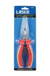 Laser Tools 7469 VDE 1000v Insulated Long Nose Pliers 200mm