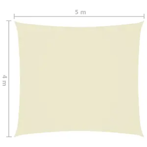 Berkfield Sunshade Sail Oxford Fabric Rectangular 4x5 m Cream