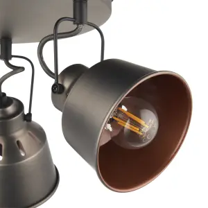 Bellecombe Matt Copper effect 3 Light Spotlight