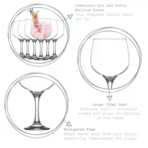 LAV - Combinato Gin Balloon Glasses - 730ml - Pack of 6