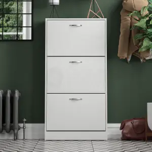 Vida Designs 3 Drawer Shoe Storage Cabinet White