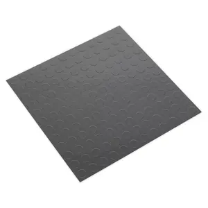 Sealey Vinyl Floor Tile with Peel & Stick Backing - Silver Coin Pack of 16 FT2S