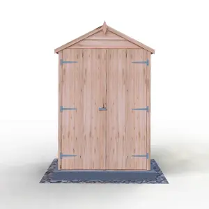 Shire 4x3 Overlap Double Door Shed with Shelves