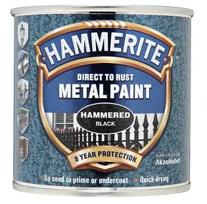 Hammerite - Hammered Direct To Rust Metal Paint- 5 Litres - Black