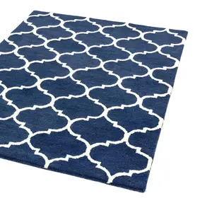 Blue Camel Luxurious Modern Geometric Handmade Rug For Living Room Bedroom & Dining Room-160cm X 230cm