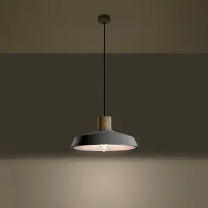 Afra Concrete Grey 1 Light Classic Pendant Ceiling Light