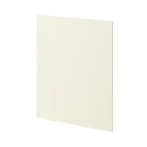 GoodHome Stevia Gloss cream slab Standard End panel (H)720mm (W)570mm