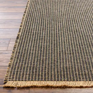 PAVI Becki Owens x Surya Solid and Border Boho Jute Area Rug 120 x 170 cm