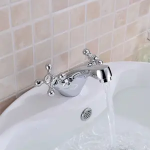 Nes Home Victorian Bath Taps & Basin Mono Mixer Tap Sets and Waste