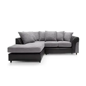 Harvey Left Facing Corner Sofa in Grey