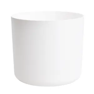 GoodHome White Plastic Plant pot (Dia) 20.7cm, (H)18cm, 5.65L