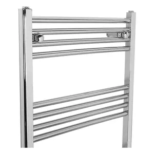 Rinse 1600x600mm Chrome Bathroom Heated Towel Rail Radiator Straight Ladder Style Towel Warmer