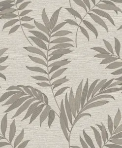 Sumatra Palm Leaf Taupe Wallpaper