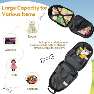 Costway 2PCS 12" 16" ABS Kids Suitcase Backpack Luggage Set School Travel Lightweight