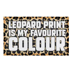 Brown Leopard Print Doormat (70 x 40cm)