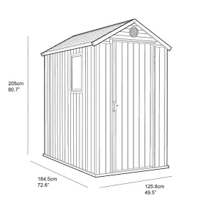 Keter Darwin 6x4 ft Plastic Shed with floor