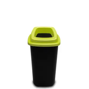 Home Centre Plastic Recycling Kitchen Office Waste Bin 28 Litre Green Open Touchless Rim