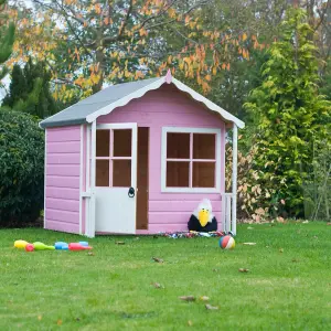 Shire 5x4 ft Kitty Whitewood pine Playhouse - Assembly service included