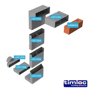 Timloc Underfloor Vent Vertical Extension  - + 150mm