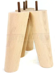 Wood Legs Natural 180mm High Set Of 4 Replacement Angled Furniture Legs Set Of 4 Sofas Chairs Stools M8