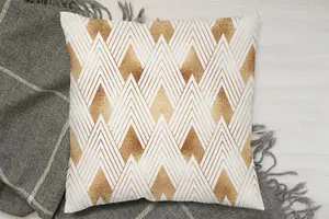 Golden geometric shapes (Cushion) / 60cm x 60cm