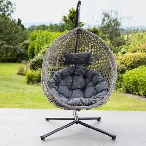 Bradshaw Swing Egg Pod Chair - Dark Grey