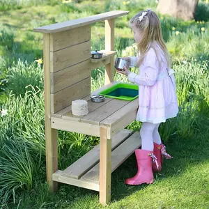 Rebo Muddy Mischief Childrens Outdoor Mud Kitchen Sand Pit - Chamomile