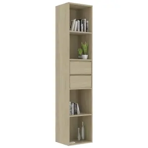 Berkfield Book Cabinet Sonoma Oak 36x30x171 cm Engineered Wood