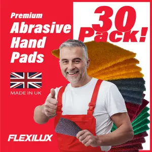 Flexilux Abrasive Pads - Sanding Pad Finishing Assortment - 30 Pack