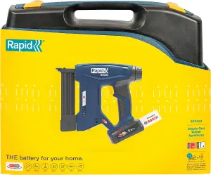 Rapid Power Tools BTX553 18V P4A Battery-Powered Staple Gun Kit Cordless Upholstery & Craft Stapler Inc Battery Charger & Case