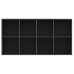 Berkfield Book Cabinet/Sideboard Black 66x30x130 cm Engineered Wood