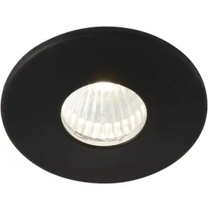 Mini Recessed Downlight Fixture - 4W Cool White COB LED Driver - Matt Black