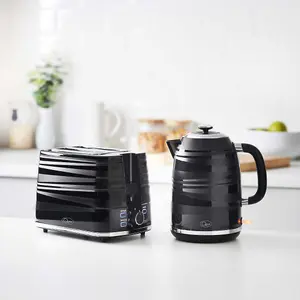 Quest Harmony Black Kettle & Toaster Set