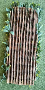 Expanding Decorative Trellis Artificial Green Leaf Willow Trellis Panel Screen