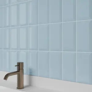 Trentie Blue Gloss Metro Ceramic Wall Tile Sample