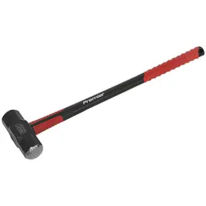 14lb Sledge Hammer - Fibreglass Handle - Rubber Grip - Fine Grained Carbon Steel